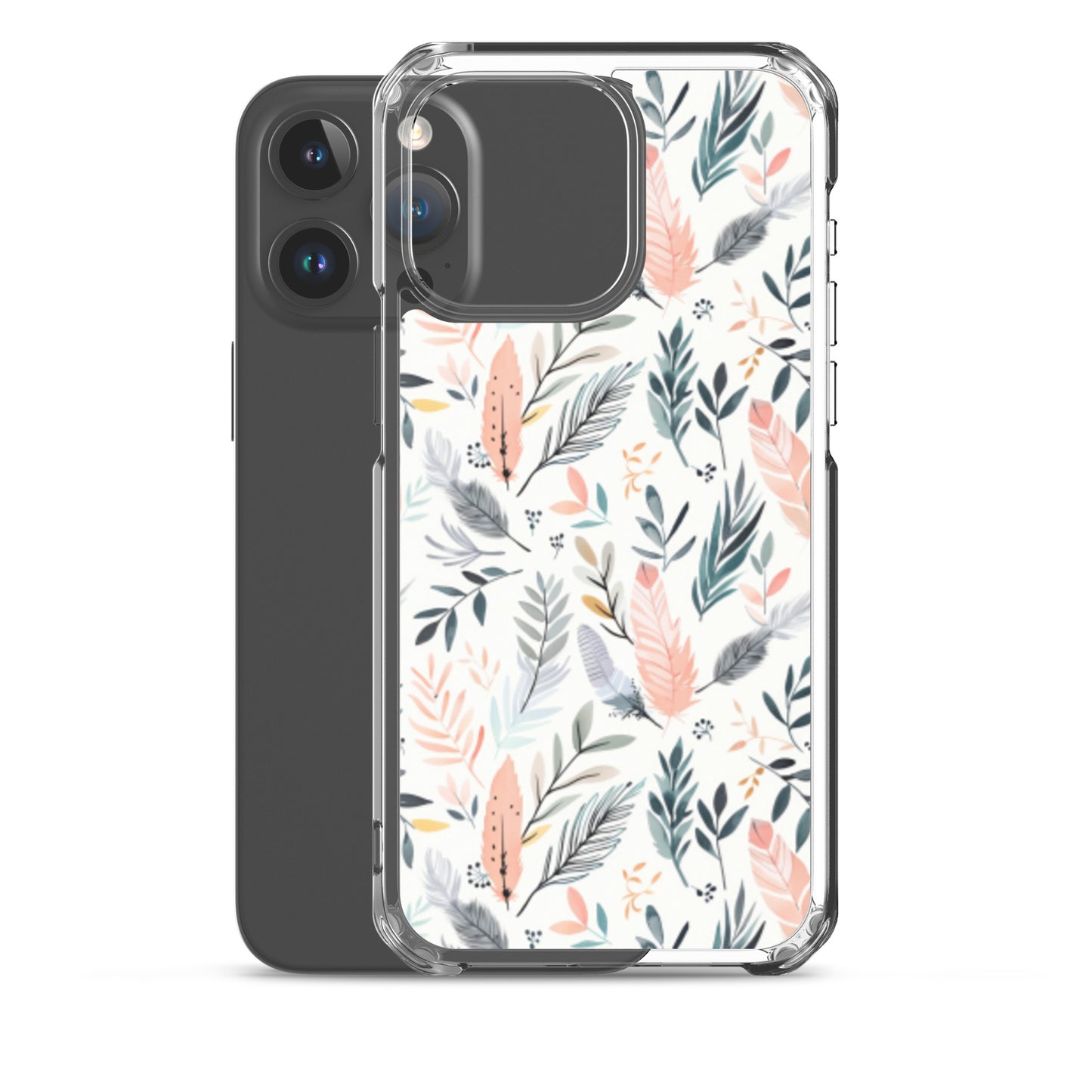 iPhone Case Pastel Feathers & Plants