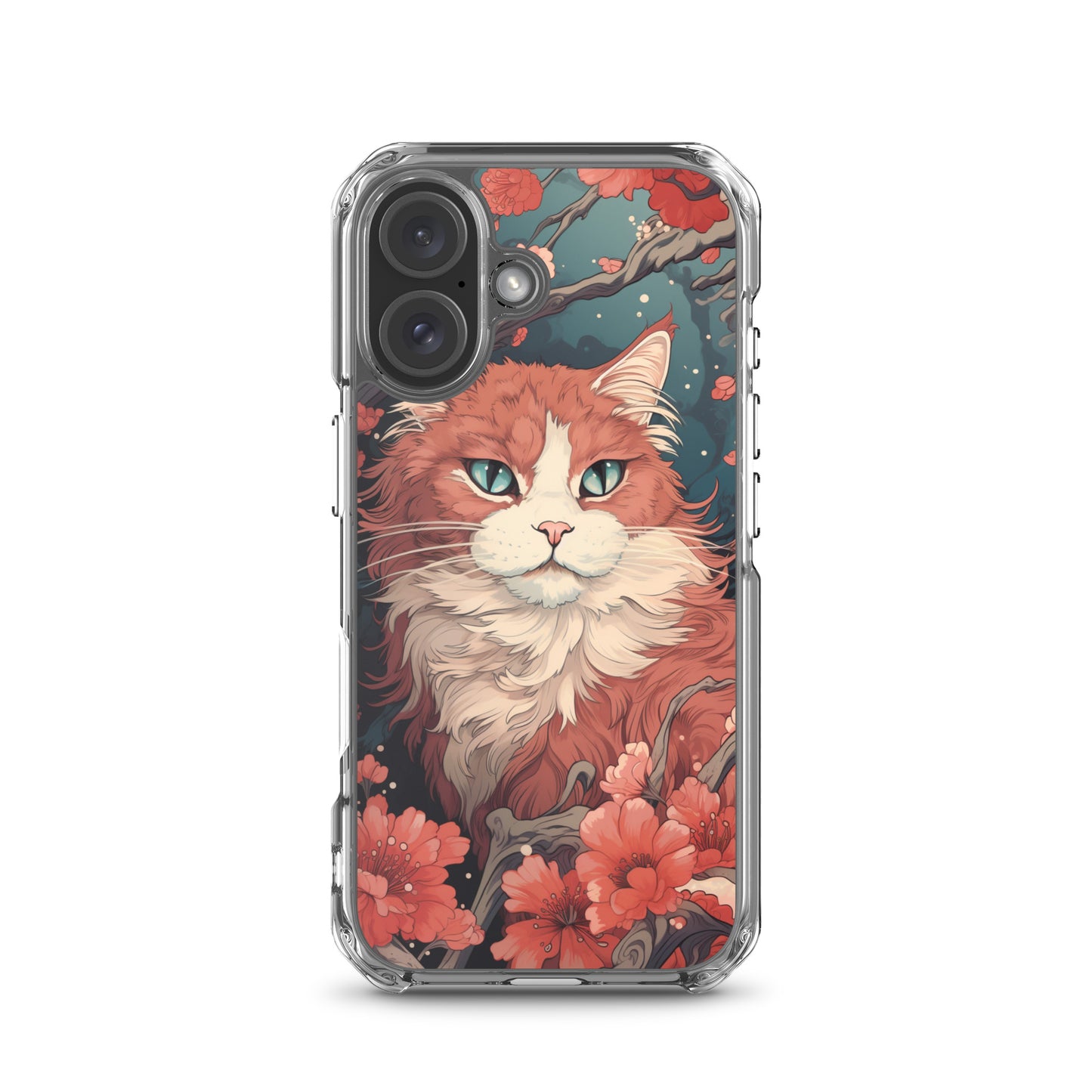 Ukiyo-e Style Orange/White Cat iPhone Case