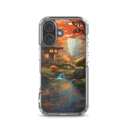 Japanese Garden in Autumn iPhone Case