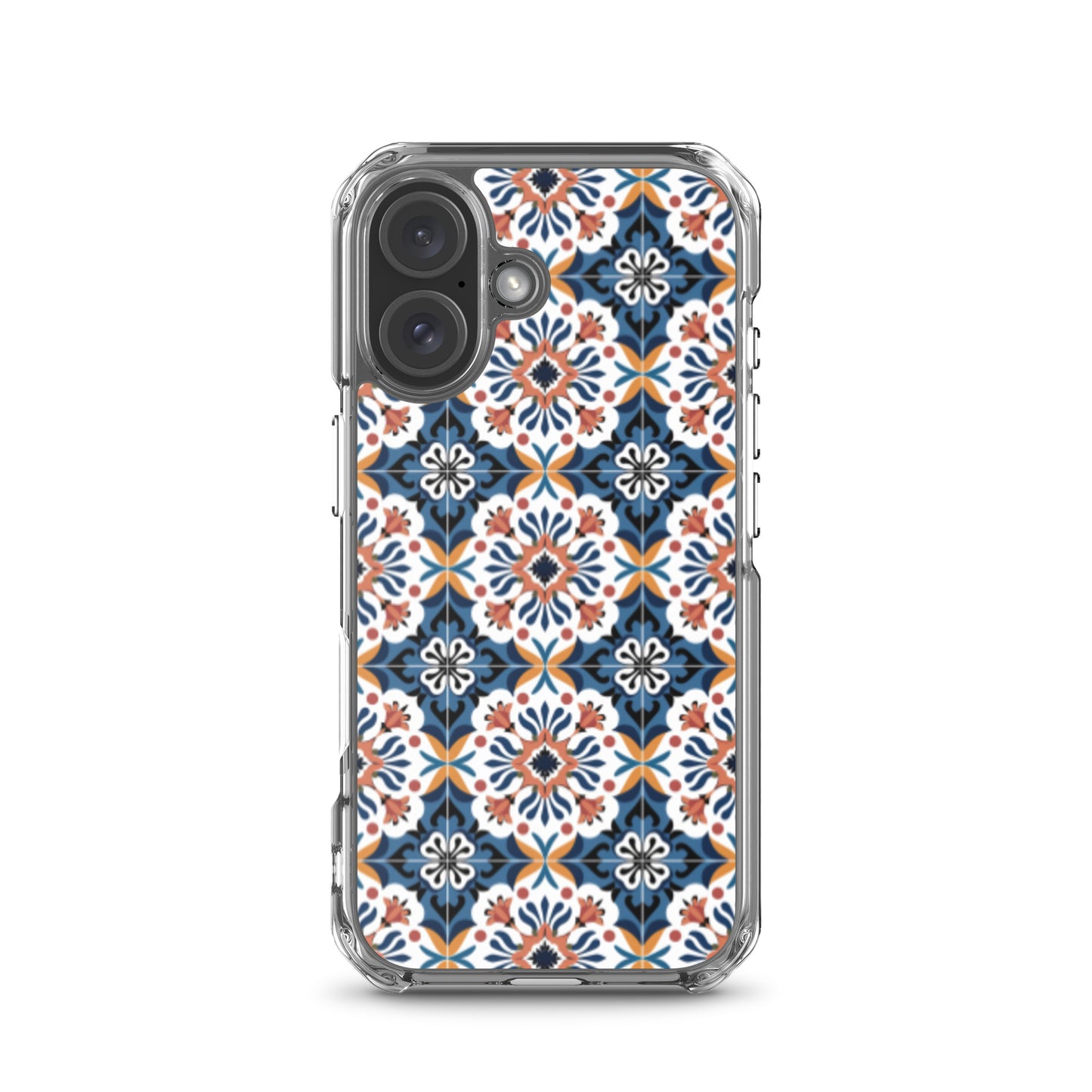 iPhone Case Classic Encaustic Tile Orange & Blue