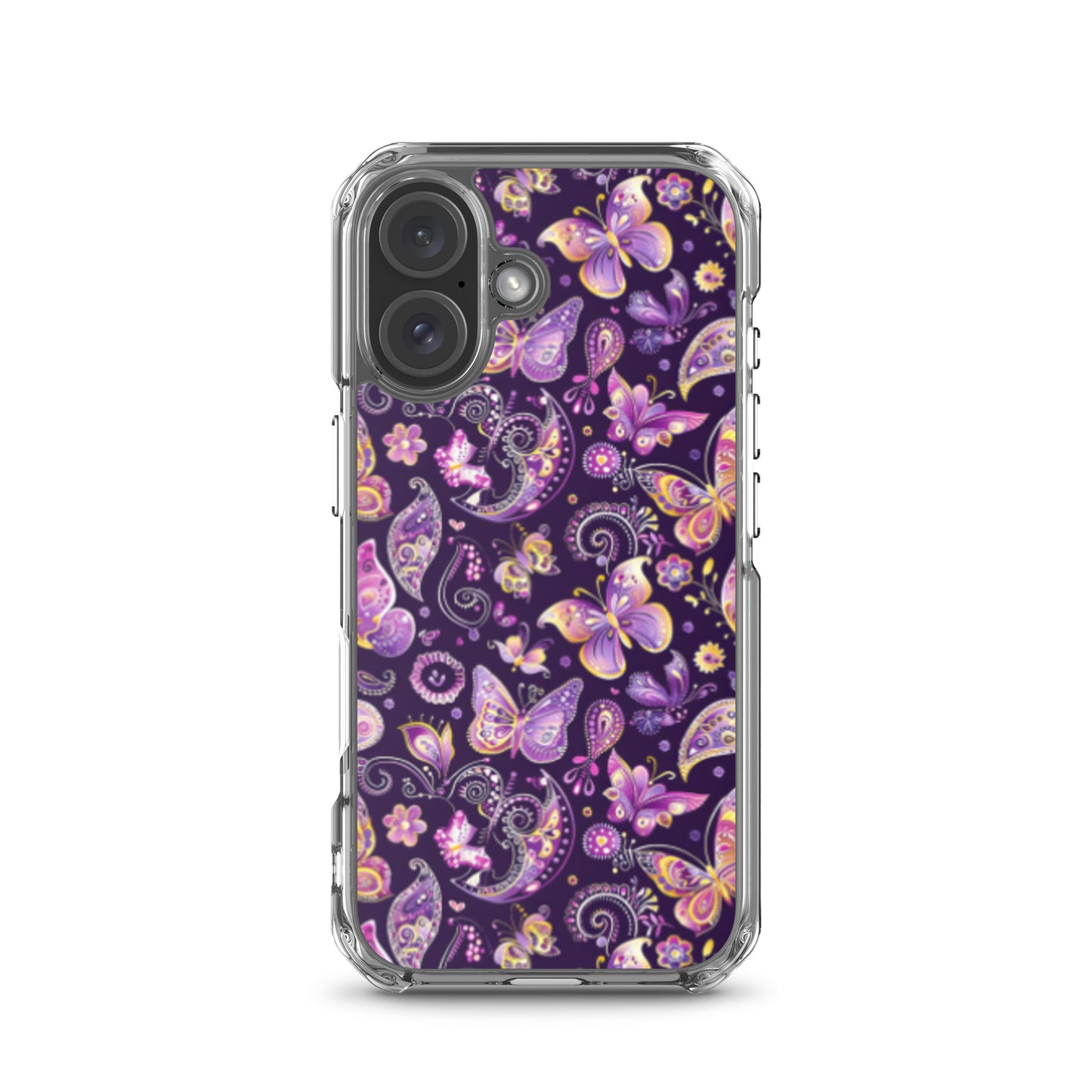 iPhone Case Purple Butterfly Paisley