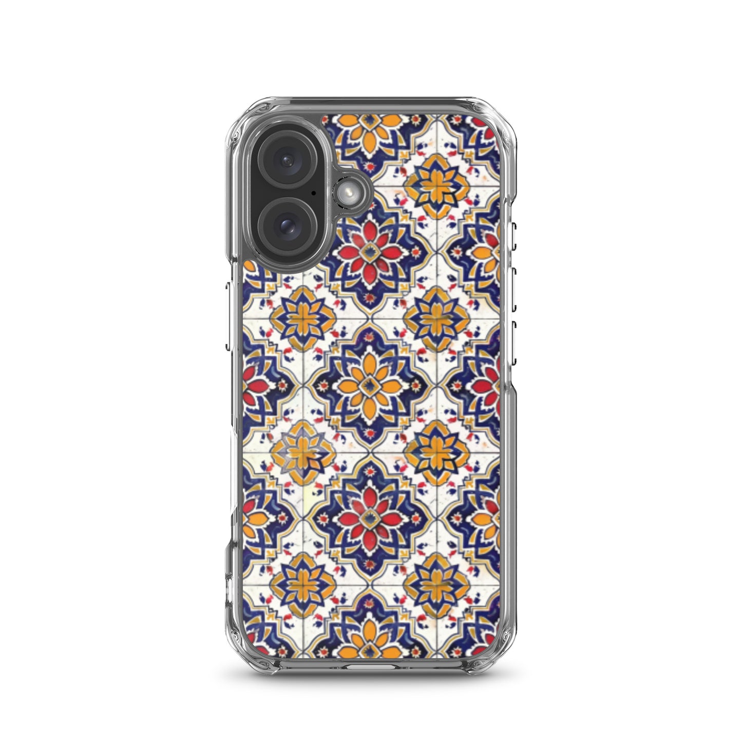iPhone Case Colorful Andalusian Ceramic Tile Blue Orange Red