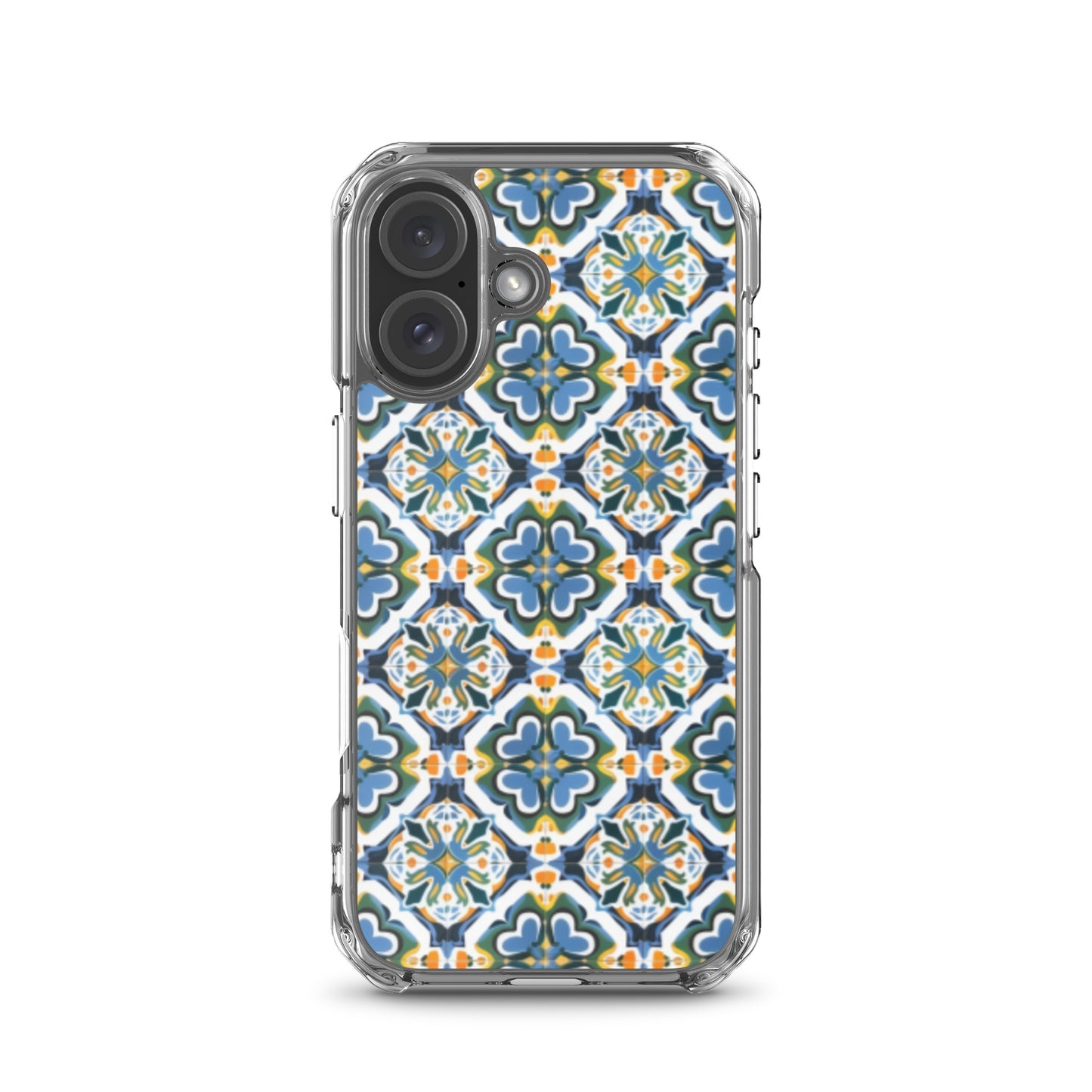 iPhone Case Colorful Andalusian Ceramic Tile Green Blue Orange