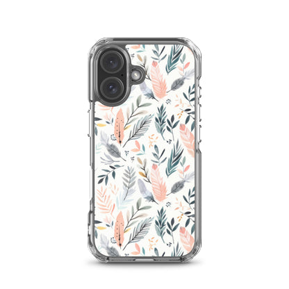 iPhone Case Pastel Feathers & Plants