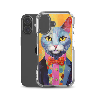 Fancy Colorful Kitty Cat iPhone Case