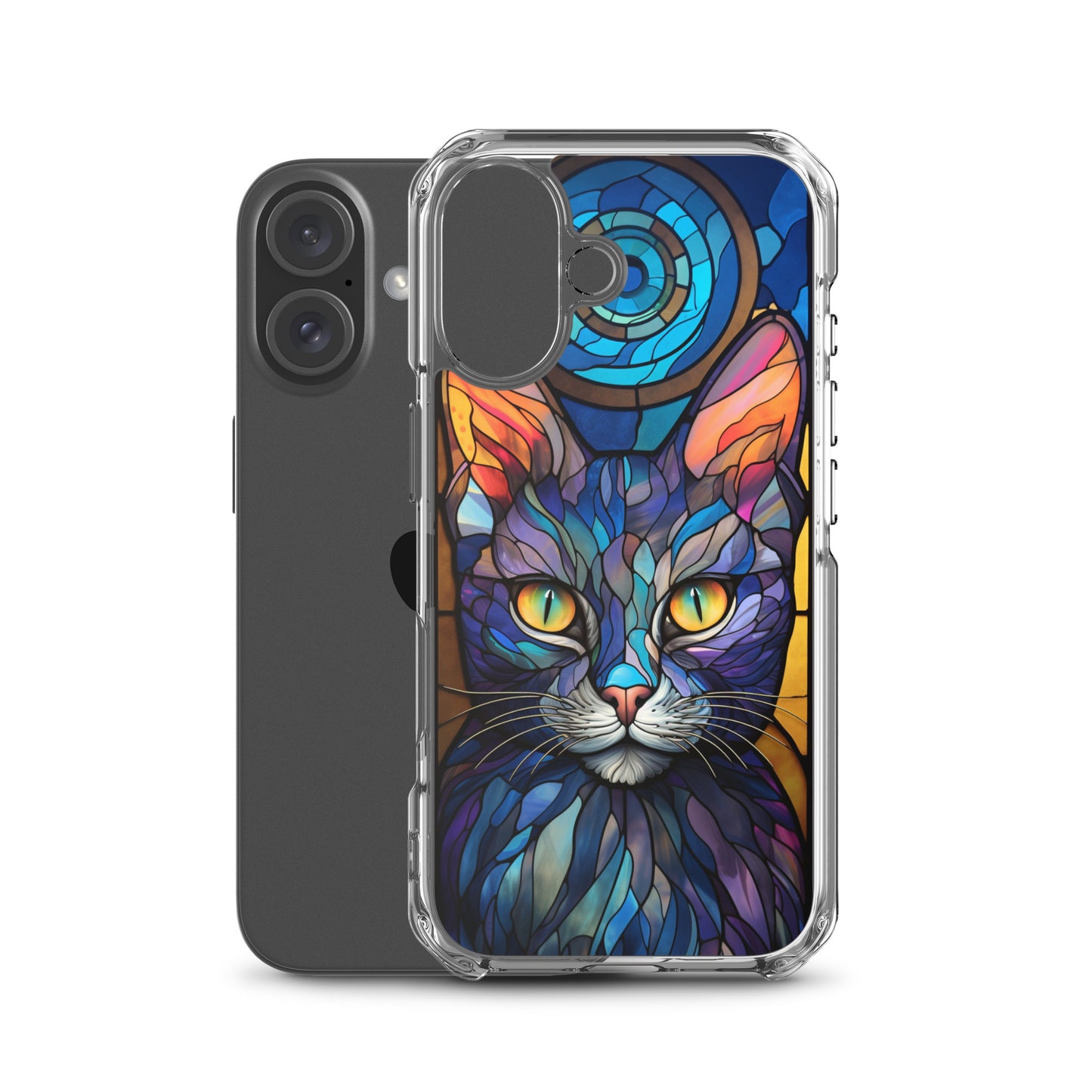 Stained Glass Cat iPhone Case