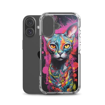 Graffiti Sphynx Cat #2 iPhone Case