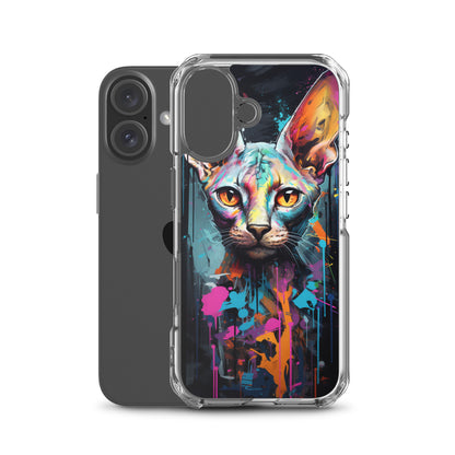 Graffiti Sphynx Cat iPhone Case
