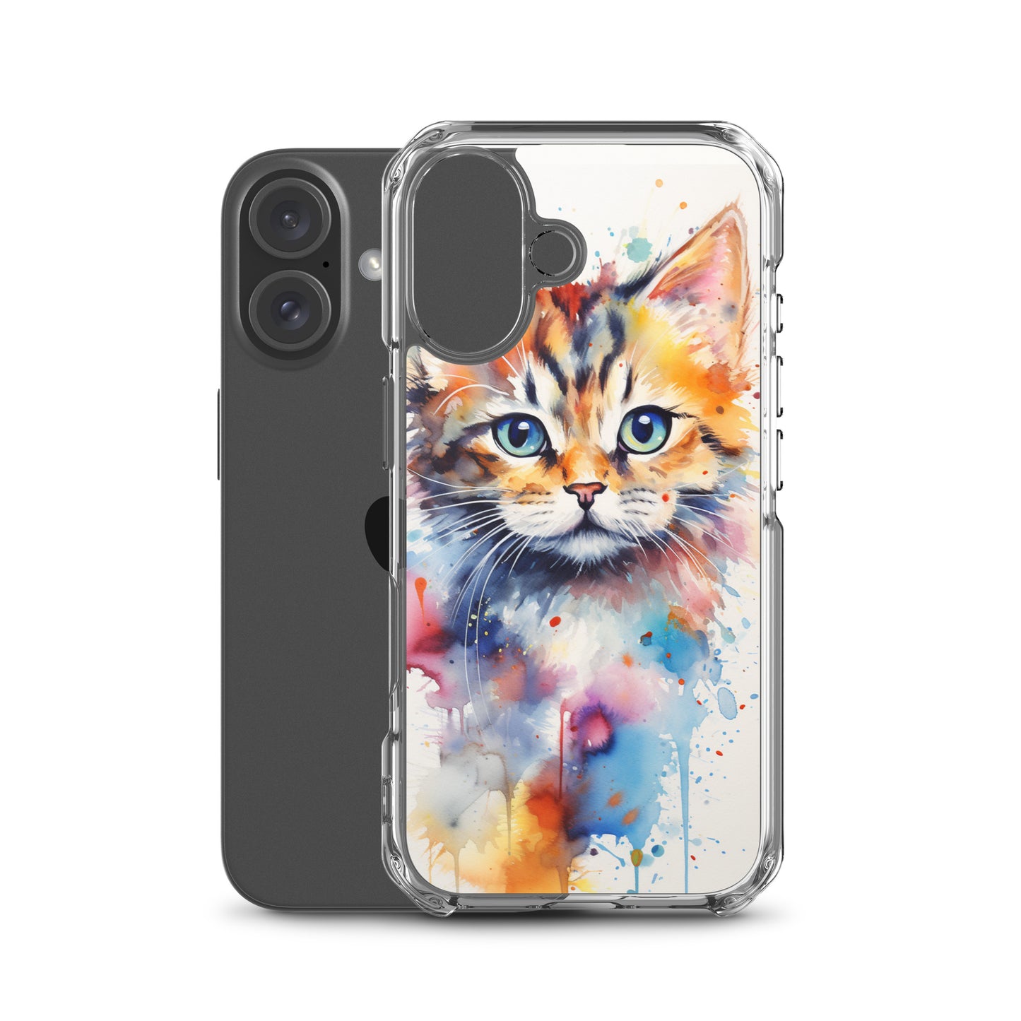 Watercolor Kitty Cat iPhone Case