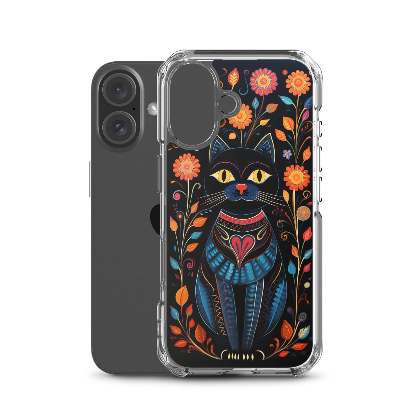 Folk Art Kitty Cat iPhone Case