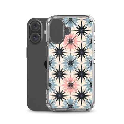 iPhone Case Pink and Blue Pastel Retro Stars