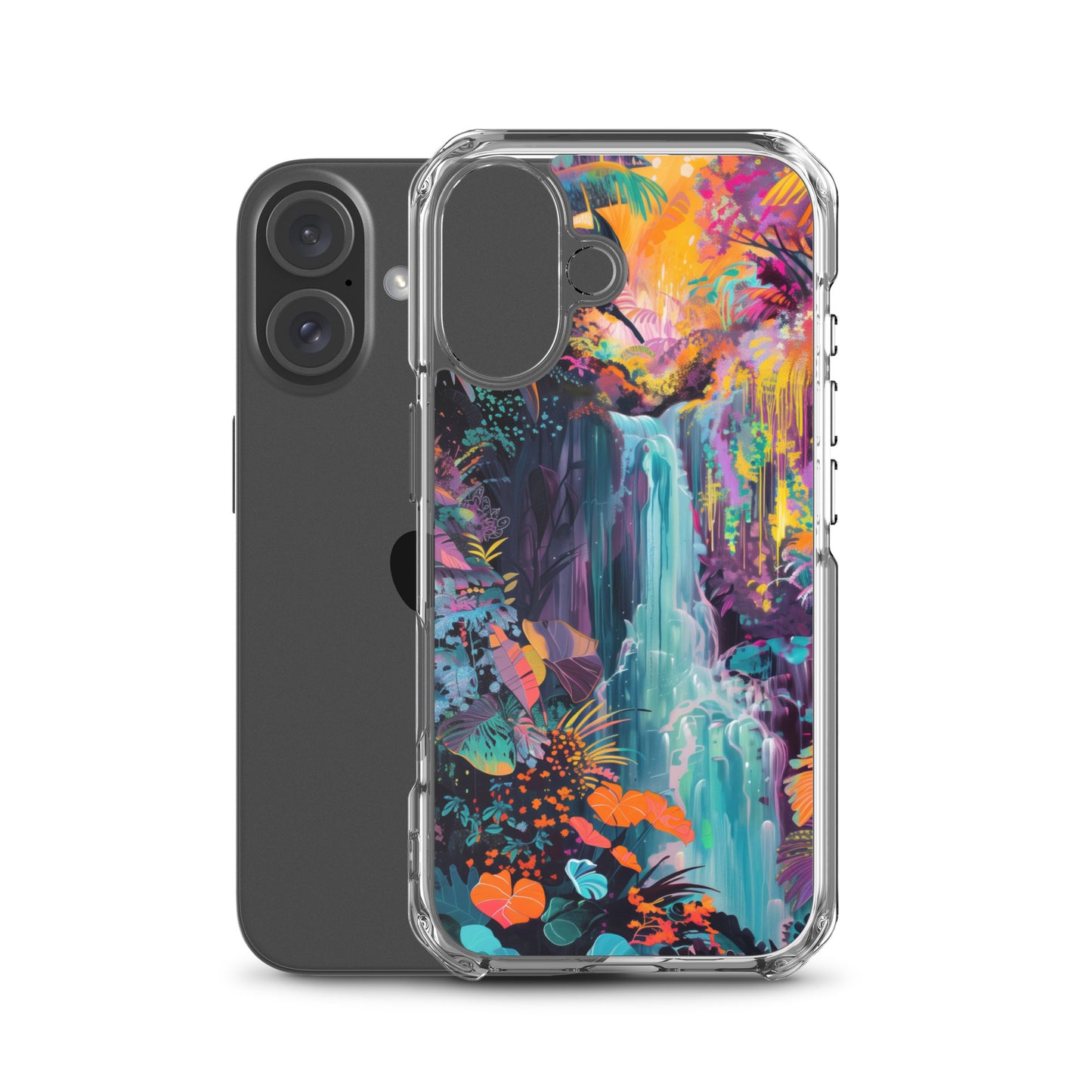 iPhone Case Vibrant Tropical Jungle Waterfall
