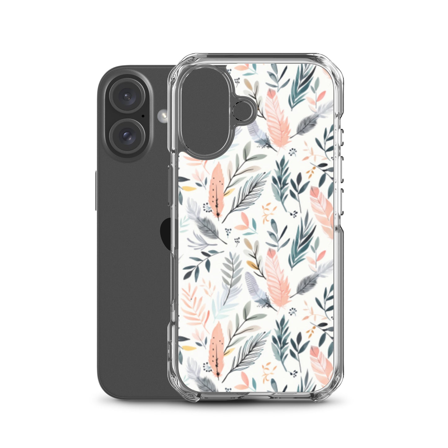 iPhone Case Pastel Feathers & Plants