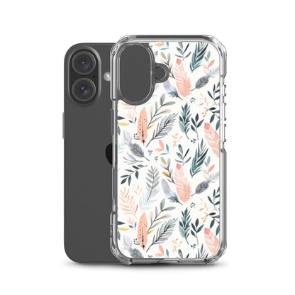 iPhone Case Pastel Feathers & Plants