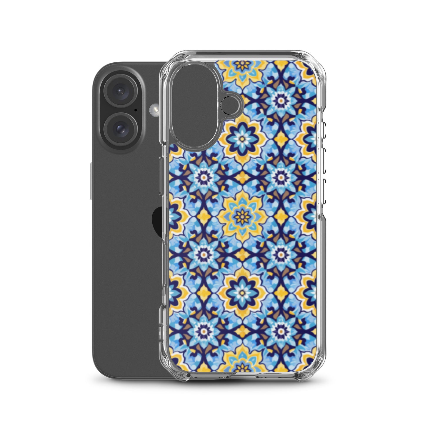 iPhone Case Kashi Tiles Yellow & Light Blue