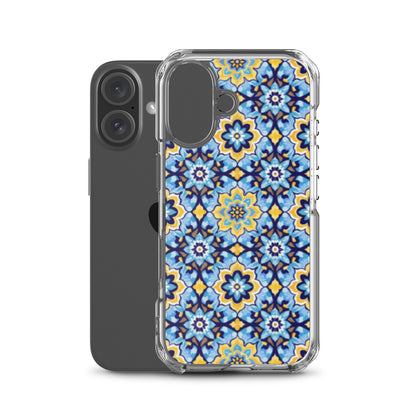 iPhone Case Kashi Tiles Yellow & Light Blue