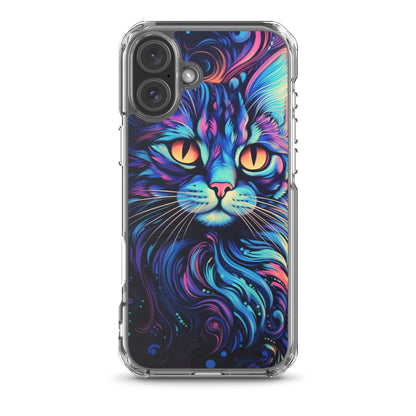 Blacklight Styled Cat iPhone Case
