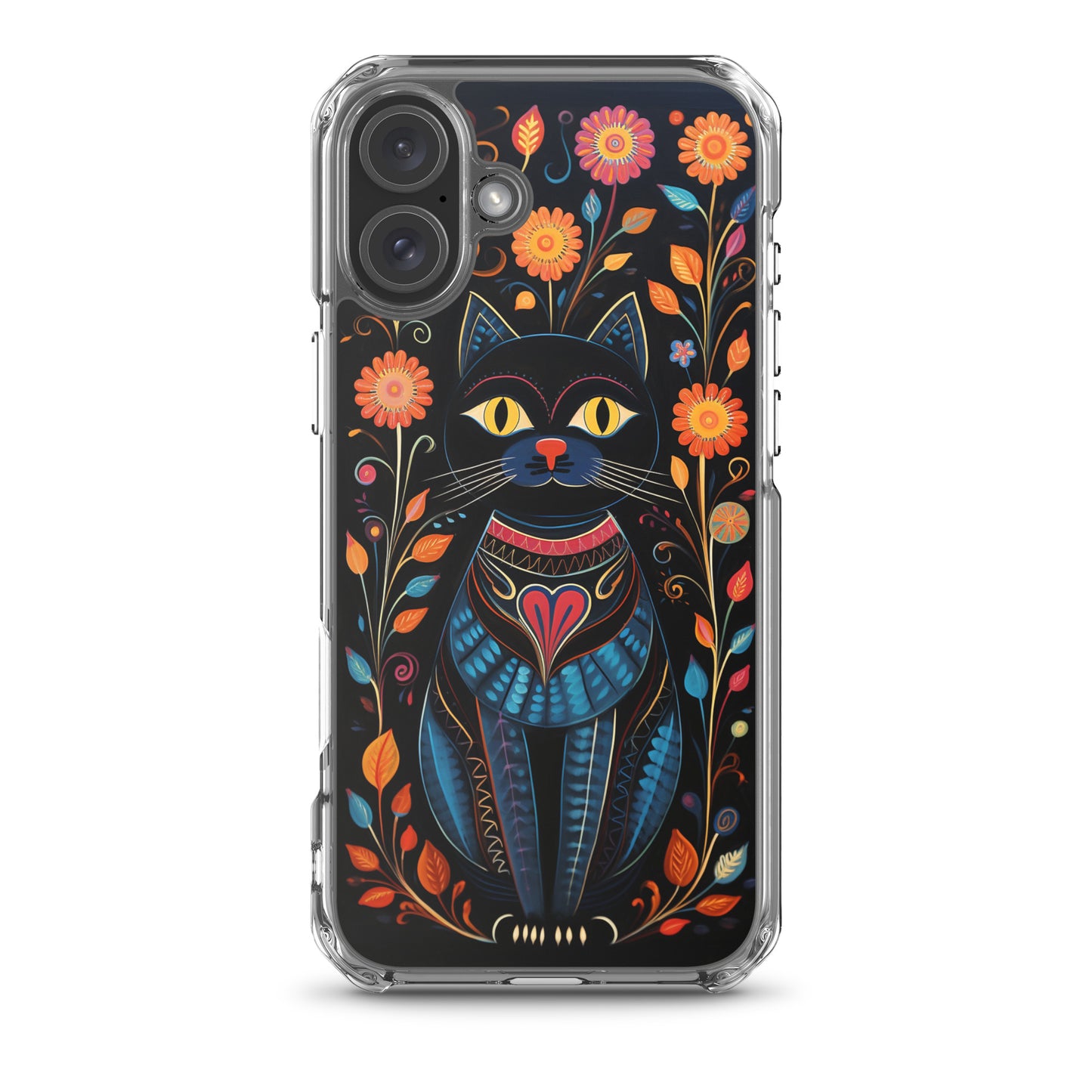 Folk Art Kitty Cat iPhone Case