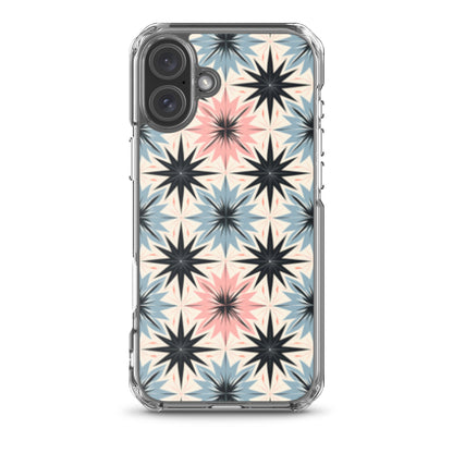 iPhone Case Pink and Blue Pastel Retro Stars
