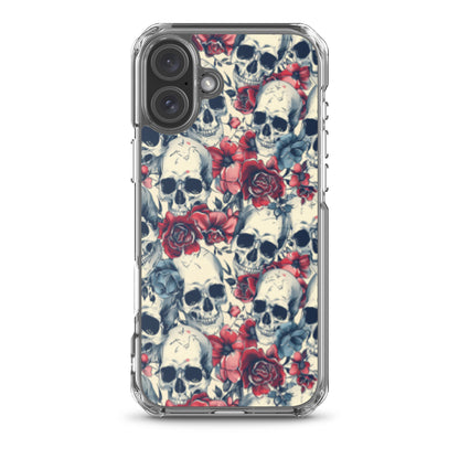 iPhone Case Skulls and Red Roses