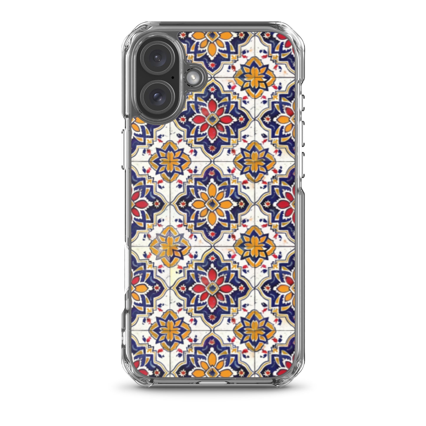 iPhone Case Colorful Andalusian Ceramic Tile Blue Orange Red