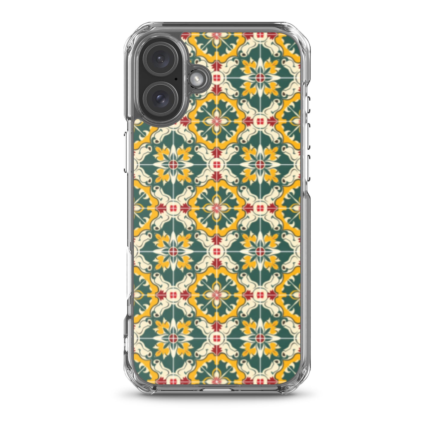 iPhone Case Green Colorful Traditional Maltese Cement Tile Pattern