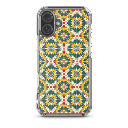 iPhone Case Green Colorful Traditional Maltese Cement Tile Pattern