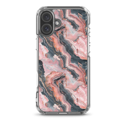 iPhone Case Pink Picasso Marble Pattern
