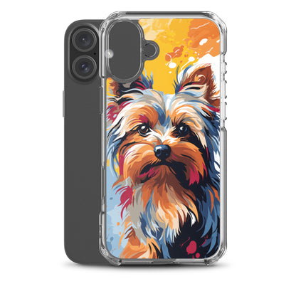 iPhone Case Painted Yorkshire Terrier Yellow