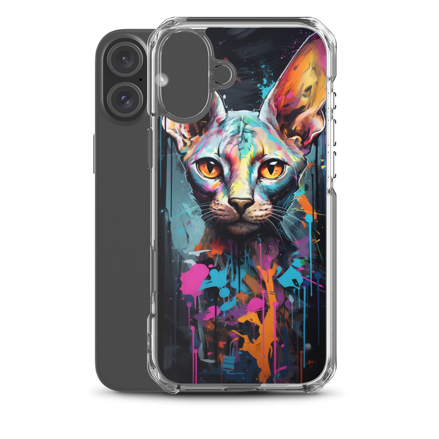Graffiti Sphynx Cat iPhone Case