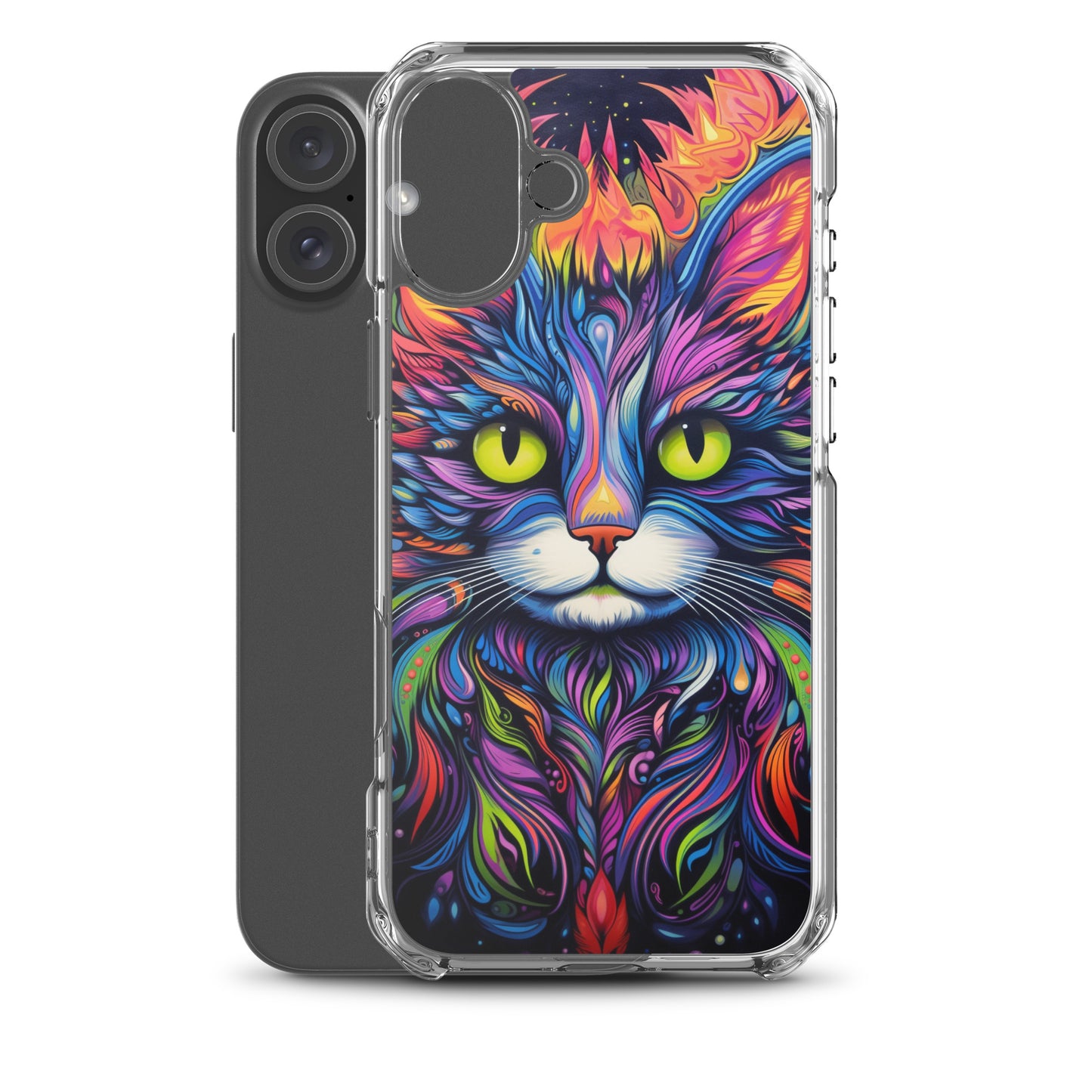 Psychedelic Cat iPhone Case