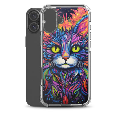 Psychedelic Cat iPhone Case