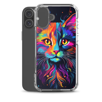 Day Glo Cat iPhone Case