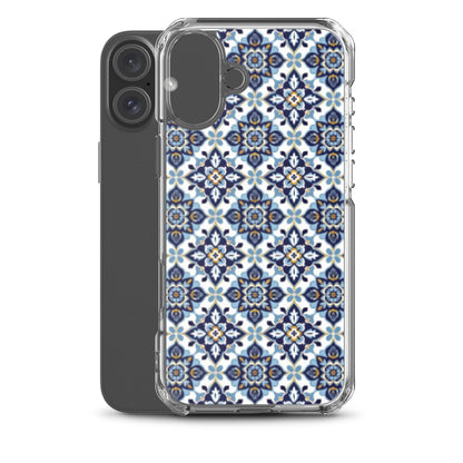 iPhone Case Classic Encaustic Tile Blue