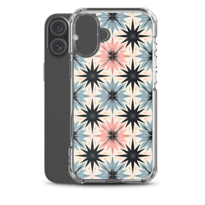 iPhone Case Pink and Blue Pastel Retro Stars