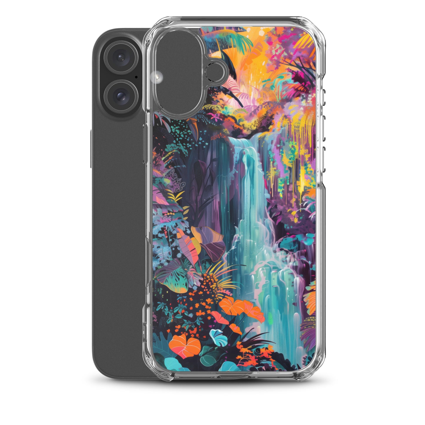 iPhone Case Vibrant Tropical Jungle Waterfall