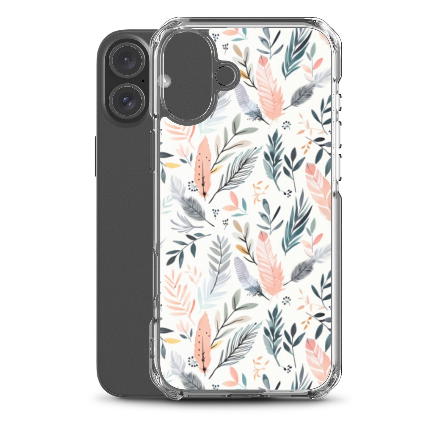 iPhone Case Pastel Feathers & Plants