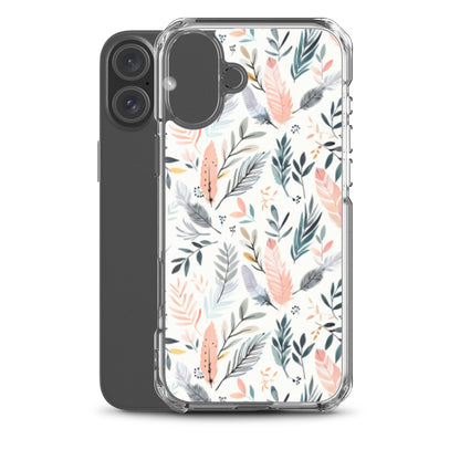 iPhone Case Pastel Feathers & Plants
