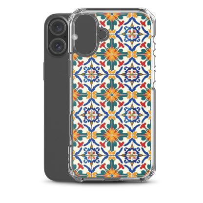 iPhone Case Colorful Yellow & Green Mediterranean Tiles