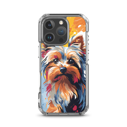iPhone Case Painted Yorkshire Terrier Yellow