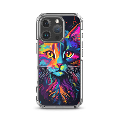 Day Glo Cat iPhone Case