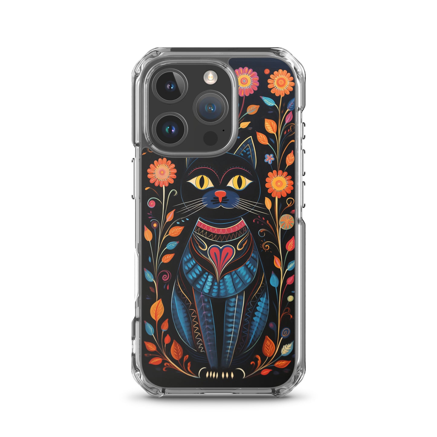 Folk Art Kitty Cat iPhone Case