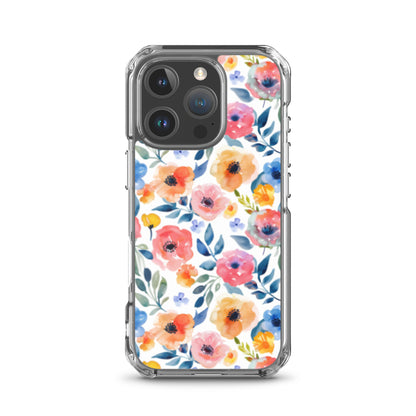 iPhone Case Colorful Watercolor Floral Pattern