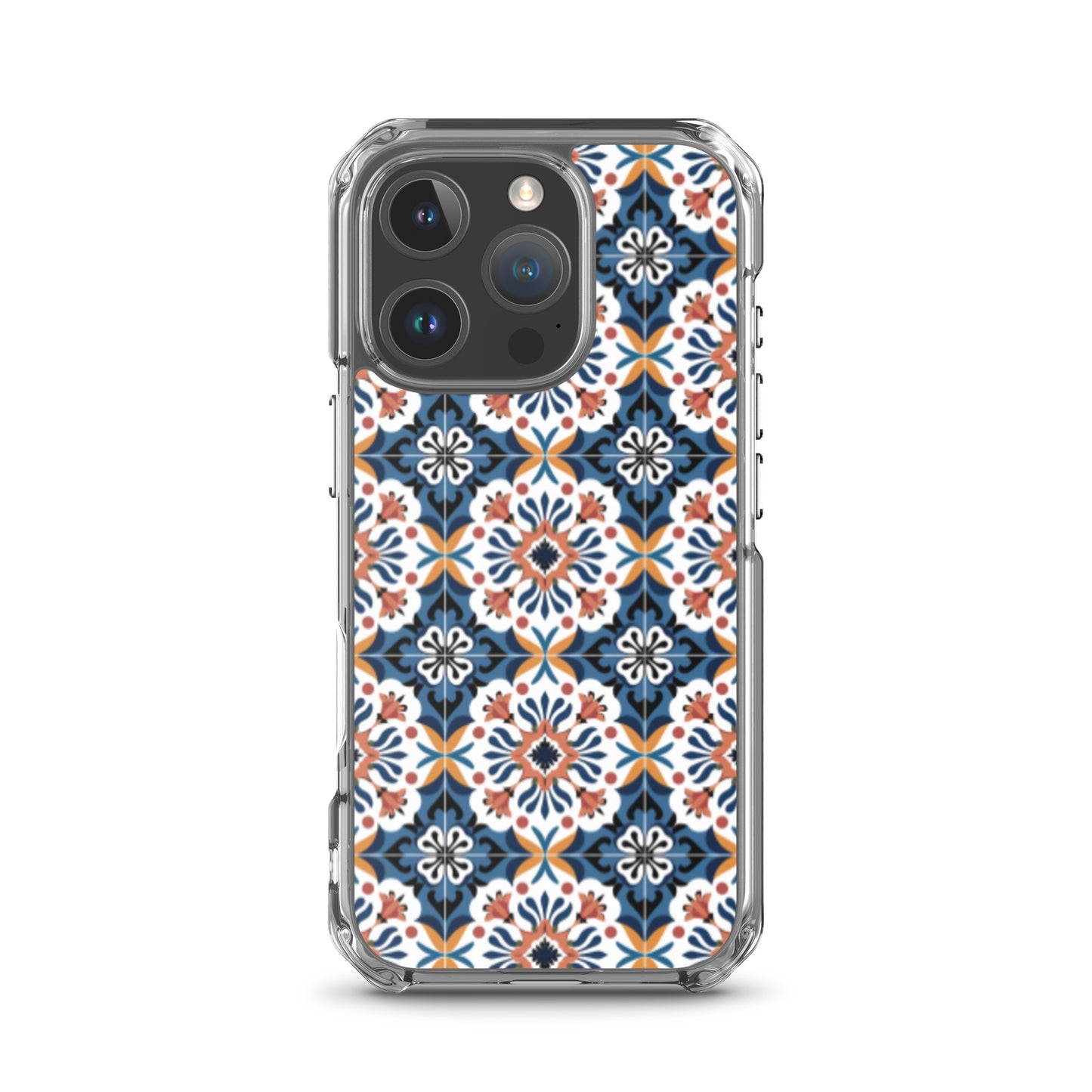 iPhone Case Classic Encaustic Tile Orange & Blue
