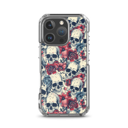 iPhone Case Skulls and Red Roses