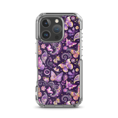 iPhone Case Purple Butterfly Paisley