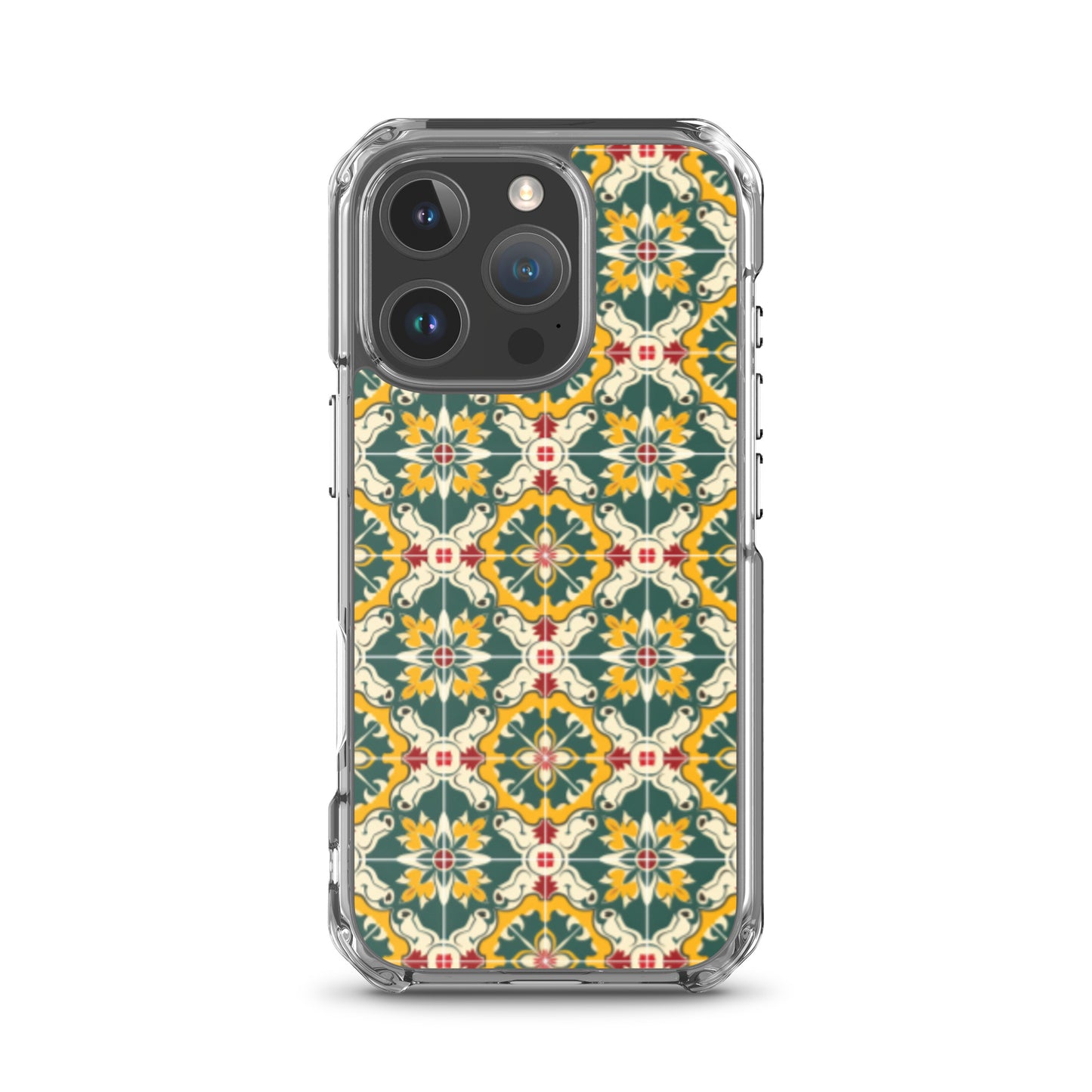 iPhone Case Green Colorful Traditional Maltese Cement Tile Pattern