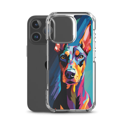 iPhone Case Painted Doberman Pinscher