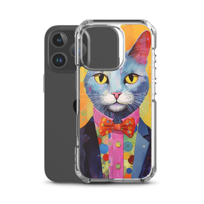 Fancy Colorful Kitty Cat iPhone Case