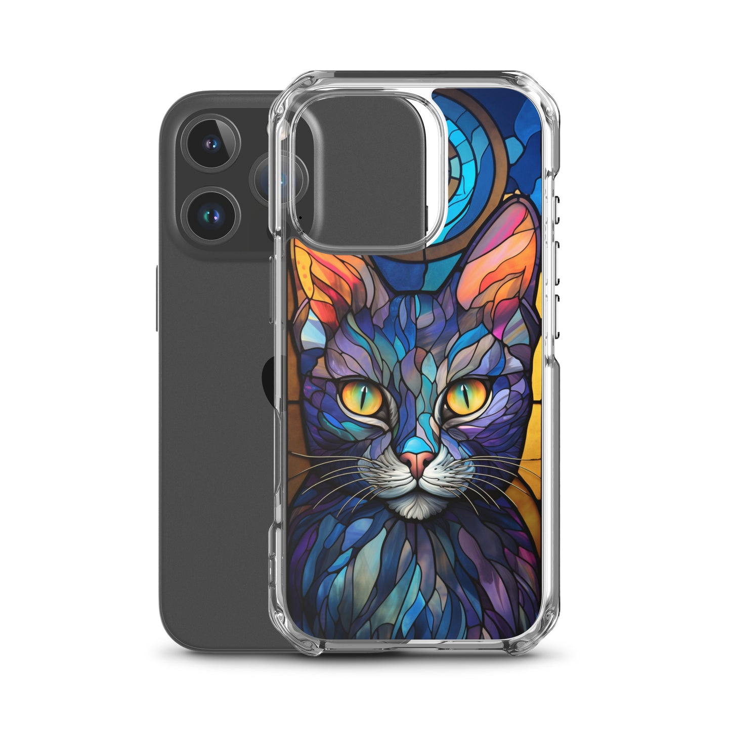 Stained Glass Cat iPhone Case
